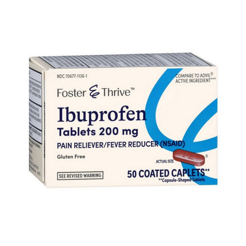 Ibuprofen Coated Tablets 50 Tabs by Foster And Thrive