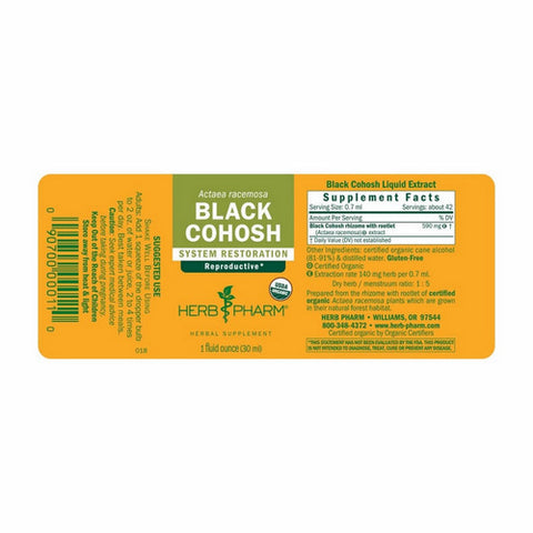Herb Pharm, Black Cohosh Extract, 4 Oz