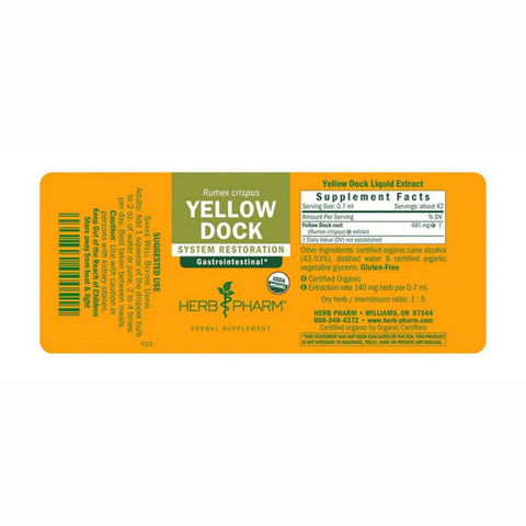 Herb Pharm, Yellow Dock Extract, 4 Oz