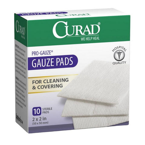 Curad, Pro Gauze Pads, 2 X 2 Inches, 10 Count