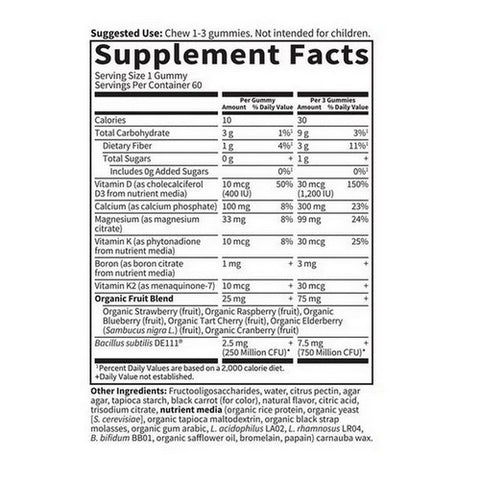 Garden of Life, Vitamin Code Calcium and Magnesium Raspberry, 60 Count