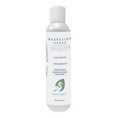 White Egret, White Egret Unscented Magnesium Soak, 8 Oz