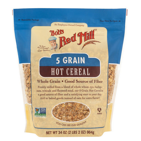 Bobs Red Mill, 5 Grain Hot Cereal, 34 Oz (Case Of 4)