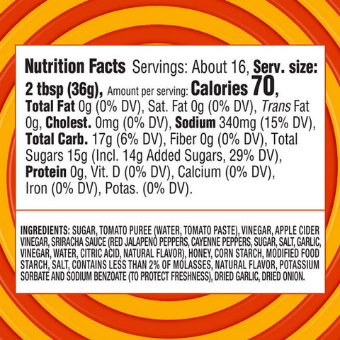 Heinz, Honeyracha Saucy Sauce Bottle, 20.2 Oz (Case Of 6)