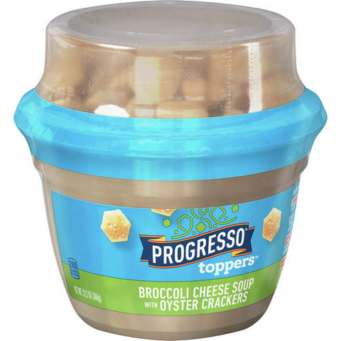 Progresso, Toppers Broccoli Cheese With Oyster Crackers Soup, 12.2 Oz (Case Of 6)