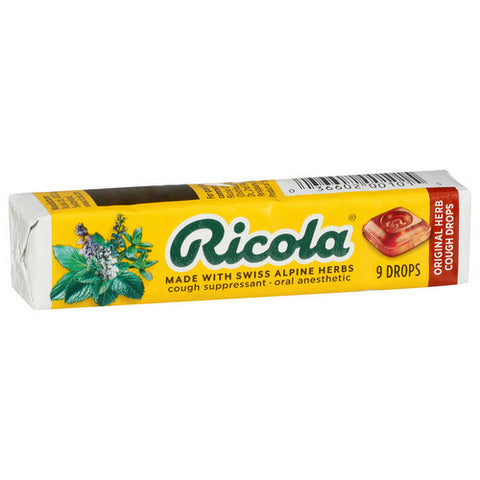 Ricola, Original Herb Stick Cough Drops, 9 Count (Case Of 20)