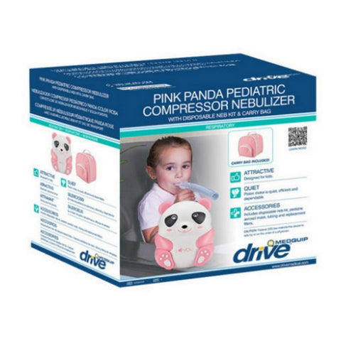 Medical Panda Pediatric Nebulizer Pink With Disposable 1 Count by Drive Medical