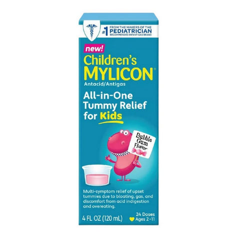 Bubble Gum Flavor All In One Tummy Relief for Kids 4 Oz by Mylicon