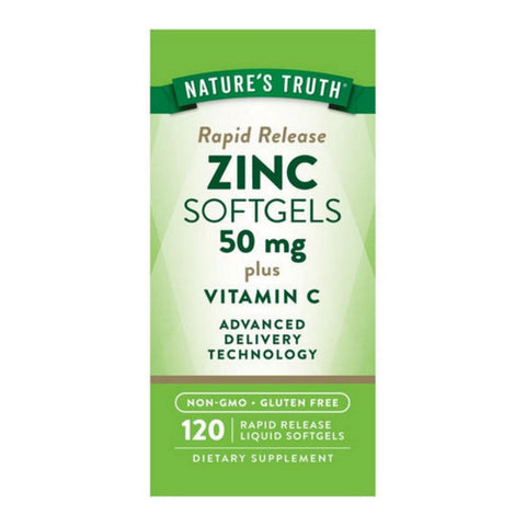 Zinc With Vitamin C 120 Softgels by Nature's Truth