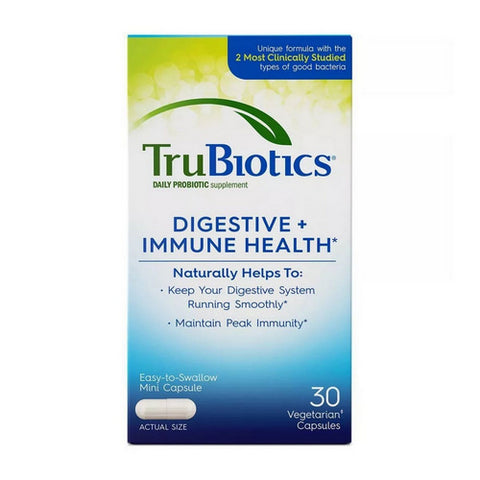 Daily Probiotic Digestive + Immune Health Capsules 30 Count by Trubiotics