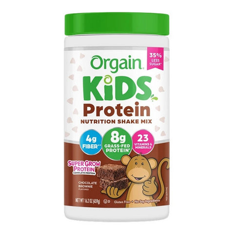 Kids Protein Powder Shake Mix Chocolate Brownie 16.2 Oz by Orgain
