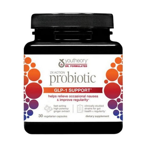 Youtheory, 2 X Action Probiotic GLP-1 Support, 30 Caps