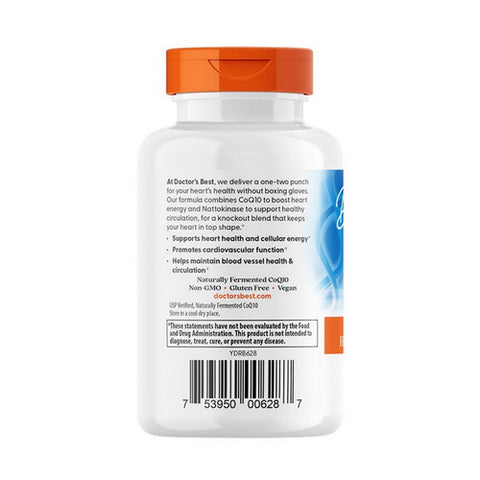 Doctors Best, CoQ10 + Nattokinase, 60 Veggie Caps