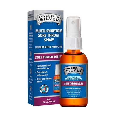 Multi Symptom Sore Throat Spray 2 Oz by Sovereign Silver