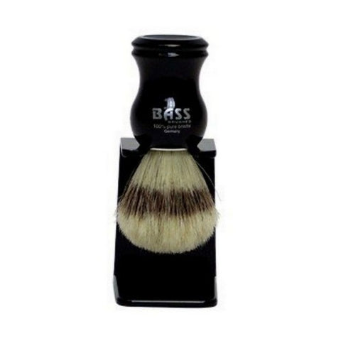 SB6 Jet Black Shaving Brush With Natural Bristles 1 Count by Bass Brushes