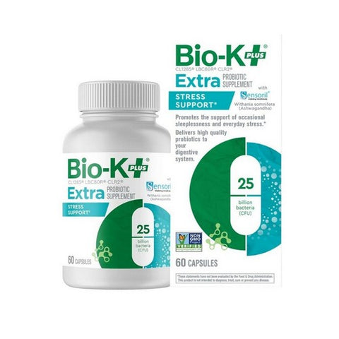 Extra Stress Support Probiotic Supplement 60 Capsules by Bio-kPlus