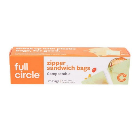 Compostable Sandwich Bags 25 Count by Full Circle Home