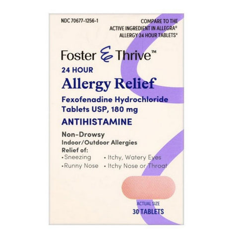 Allergy Relief Fexofenadine 30 Tabs by Foster And Thrive