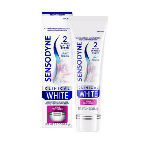 White Stain Protector Toothpaste 3.4 Oz by Poligrip