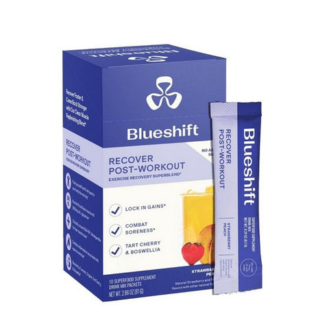 Recover Strawberry Peach Drink Mix 10 Count by Blueshift Nutrition