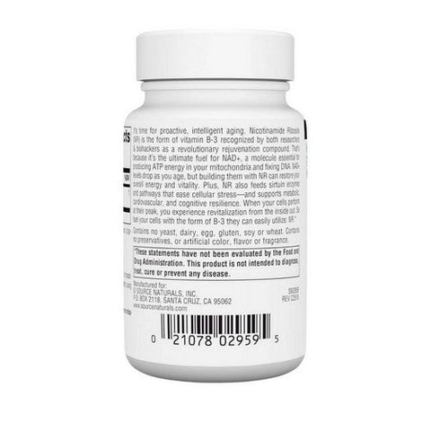 Source Naturals, Nictotinamide Riboside, 300 Mg, 30 Veg Caps Source Naturals