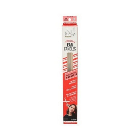 Ear Candles Paraffin Peppermint 2 Count by Wallys Natural Products