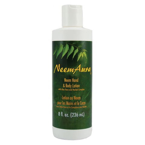 Neemaura, Body Care Hand and Body Lotion With Aloe Vera, Neem with Aloe Vera 8 Oz