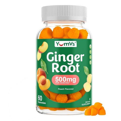 Ginger Root Gummies 60 Count by Yum-V's
