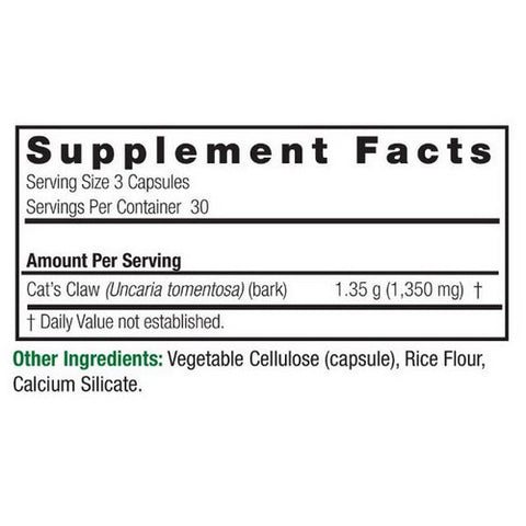 Nature's Answer, Cats Claw Inner Bark, 90 Caps