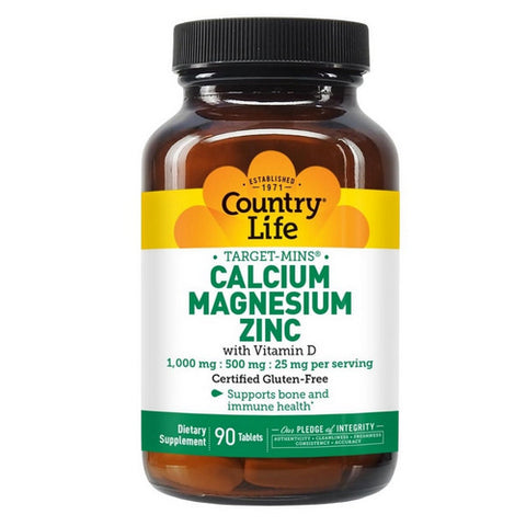 Country Life, Cal-Mag-Zinc Target-Mins, 90 Tabs