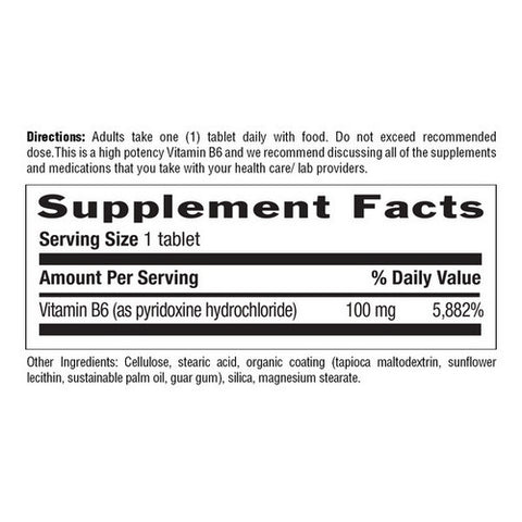 Country Life, Vitamin B-6, 100 MG, 100 Tabs