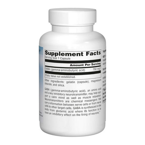 Source Naturals, Gaba, 750 mg, 90 Caps