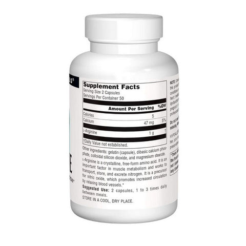 Source Naturals, L-Arginine, 100 Caps