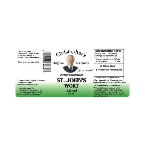 Dr. Christophers Formulas, Original Formulas St John'S Wort Extract, 2 Oz