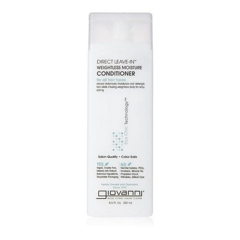 Giovanni Cosmetics, Direct Leave-In Weightless Moisture Conditioner For All Hair Types, 8.5 oz