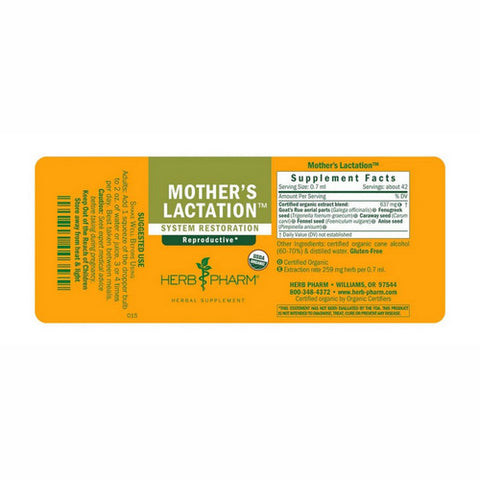Herb Pharm, Mother's Lactation Tonic, 4 oz.