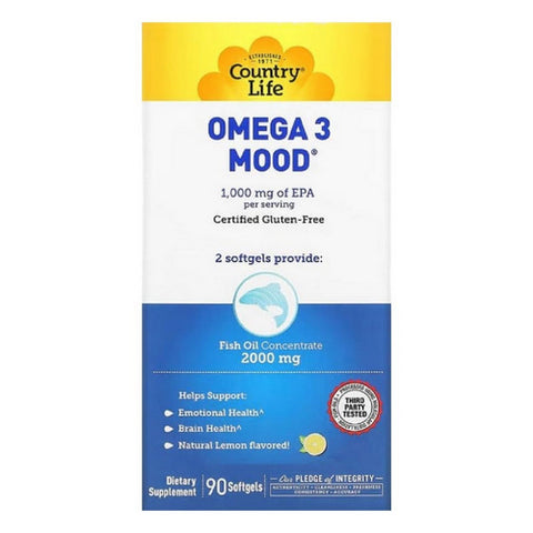Country Life, Omega 3 Mood, 90 Softgels