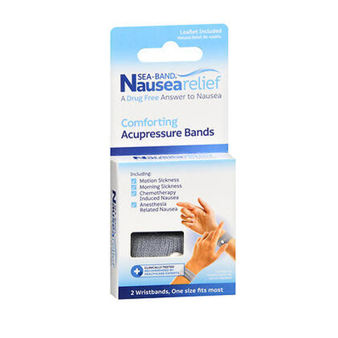 Sea-Band, Nausea Relief Comforting Acupressure Wristbands One Size, 1 Pair