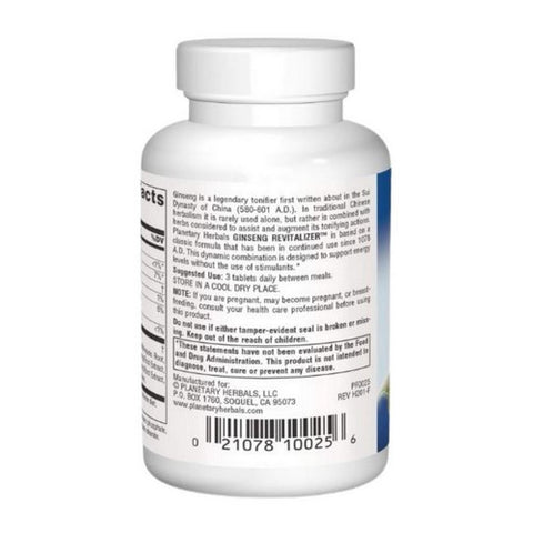 Planetary Herbals, Ginseng Revitalizer, 42 Tabs