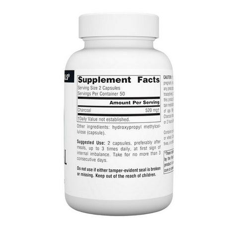 Source Naturals, Charcoal, 260 MG, 100 Caps