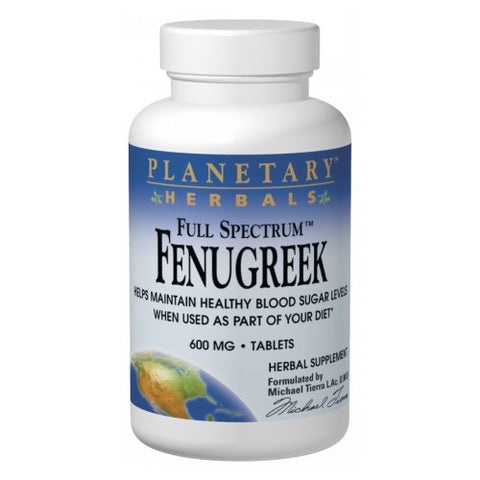 Planetary Herbals, Full Spectrum Fenugreek, 600 mg, 120 Tabs