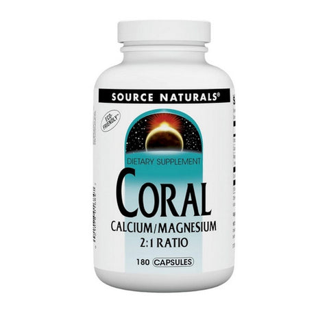 Source Naturals, Coral Calcium, W/magnesium Capsules 180 Caps