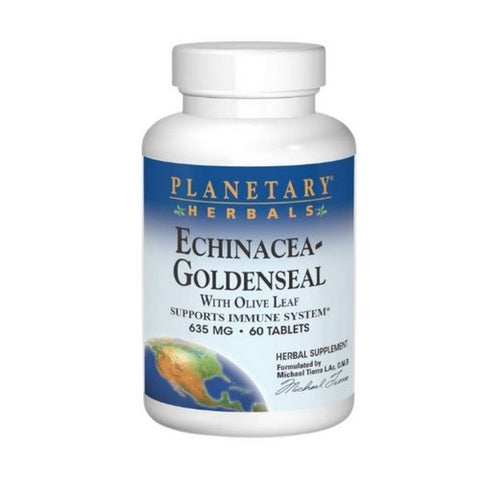 Planetary Herbals, Echinacea-Goldenseal, with Olive Leaf 60 Tabs