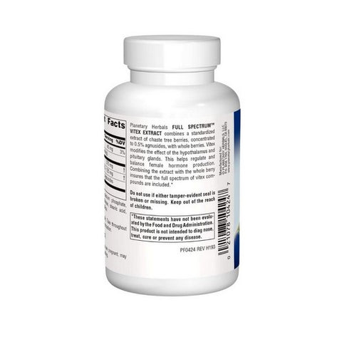 Planetary Herbals, Full Spectrum Vitex Extract, 120 Tabs