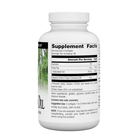 Source Naturals, Extra Virgin Coconut Oil, 120 Softgels