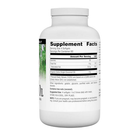 Source Naturals, Extra Virgin Coconut Oil, 240softgels