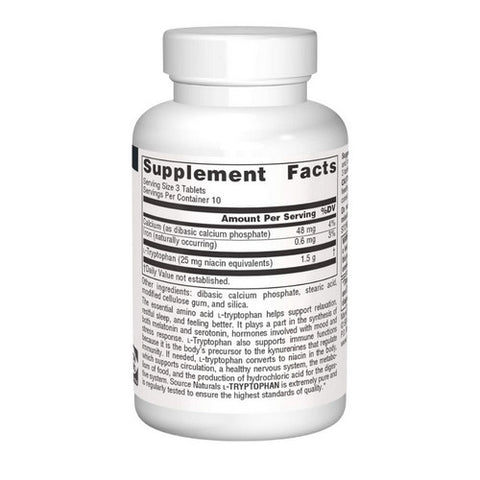 Source Naturals, L-Tryptophan, 500 MG, 30 Tabs