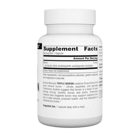 Source Naturals, Triple Boron, 3 mg, 100 Caps