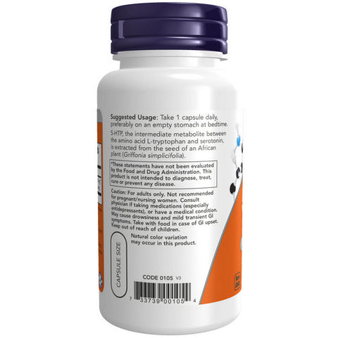 Now Foods, 5-HTP, 100 mg, 60 Vcaps