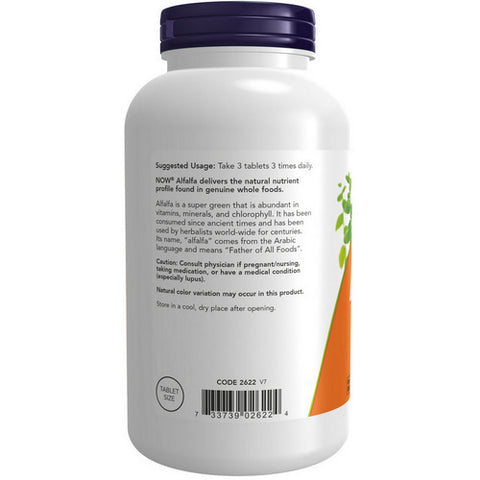 Now Foods, Alfalfa, 650 Mg, 500 Tabs